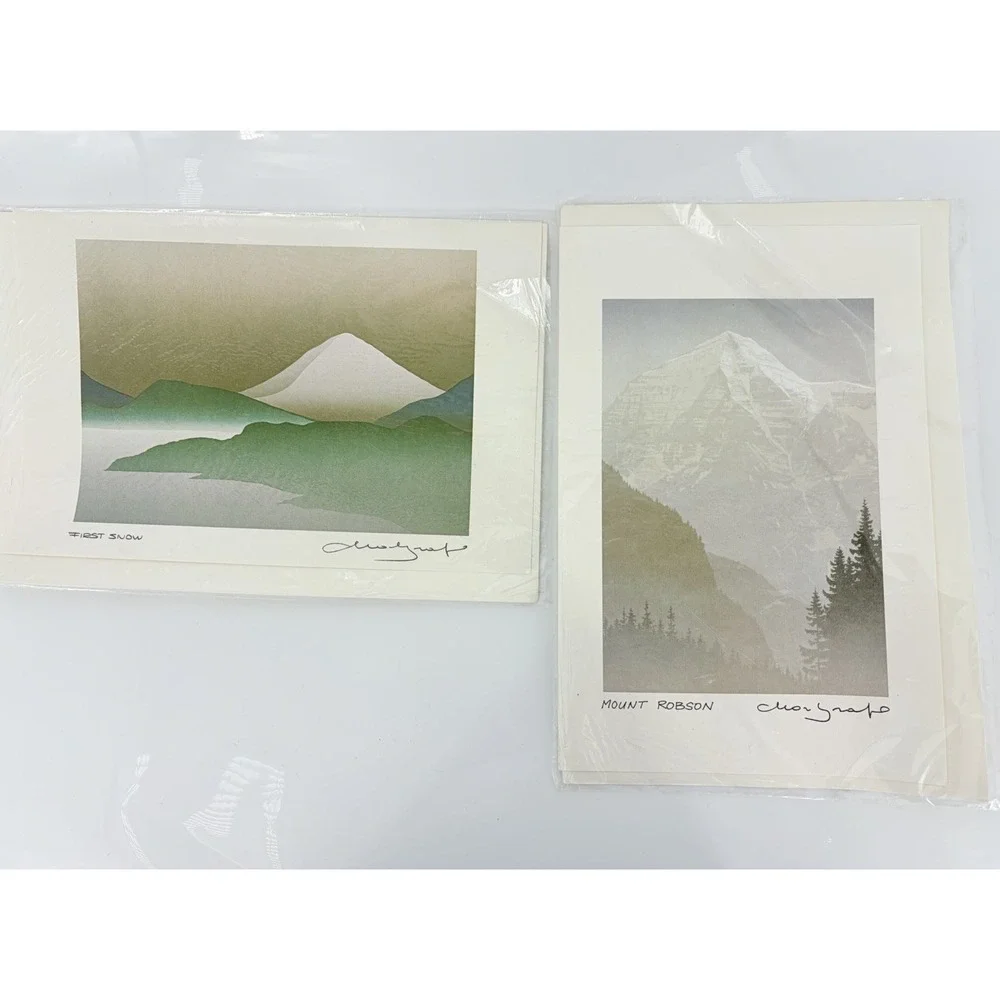 Peter And Traudl Markgraf Blank Greeting Cards First Snow and Mount Robson